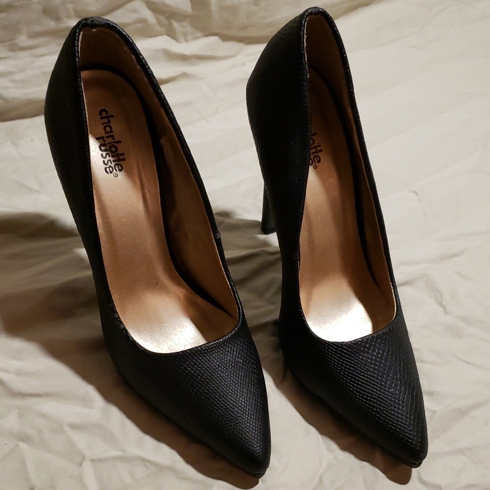 Charlotte Russe Black Stiletto Heels - *SH1006*